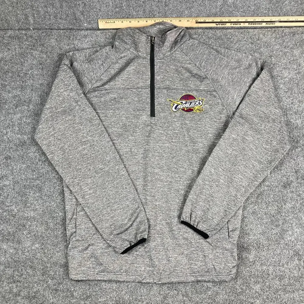 NBA GIII  Cleveland Cavaliers Mens Size Medium Gray 1/4 Zip‎ Pullover